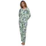 Women's Martinique® Green Jersey Long PJ Set