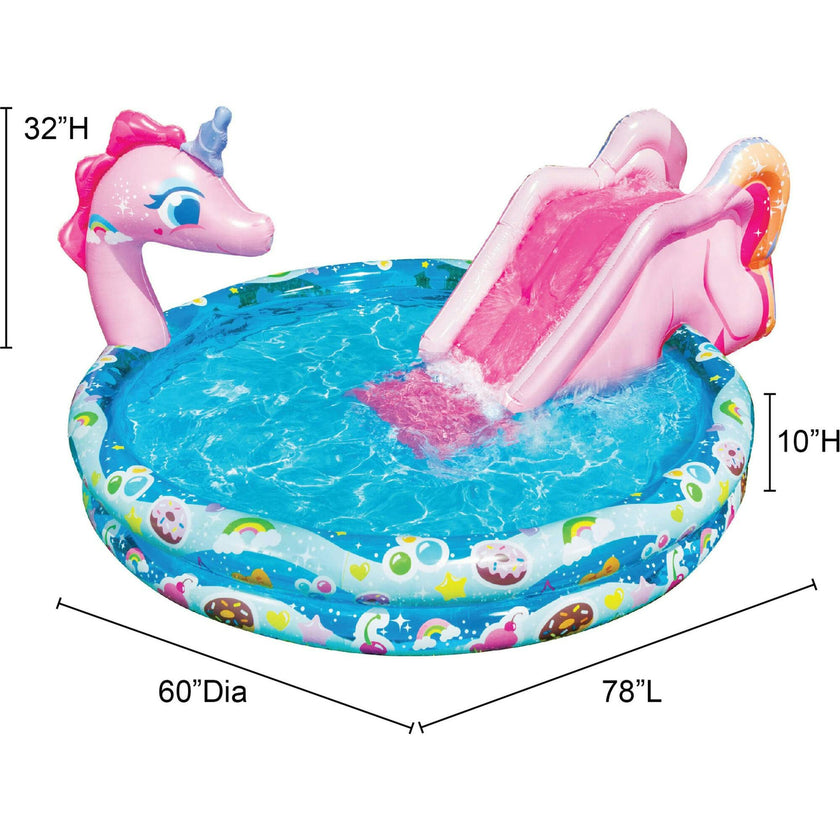 Spray N Splash Pool w/ Inflatable Water Slide