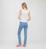 The Phoebe Nap Top - White Crinkle Check
