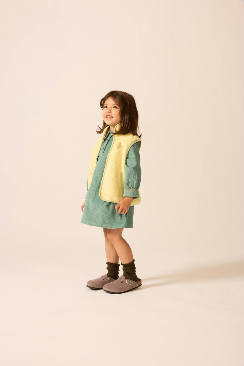Shirtdress in Teal Tambourine Corduroy