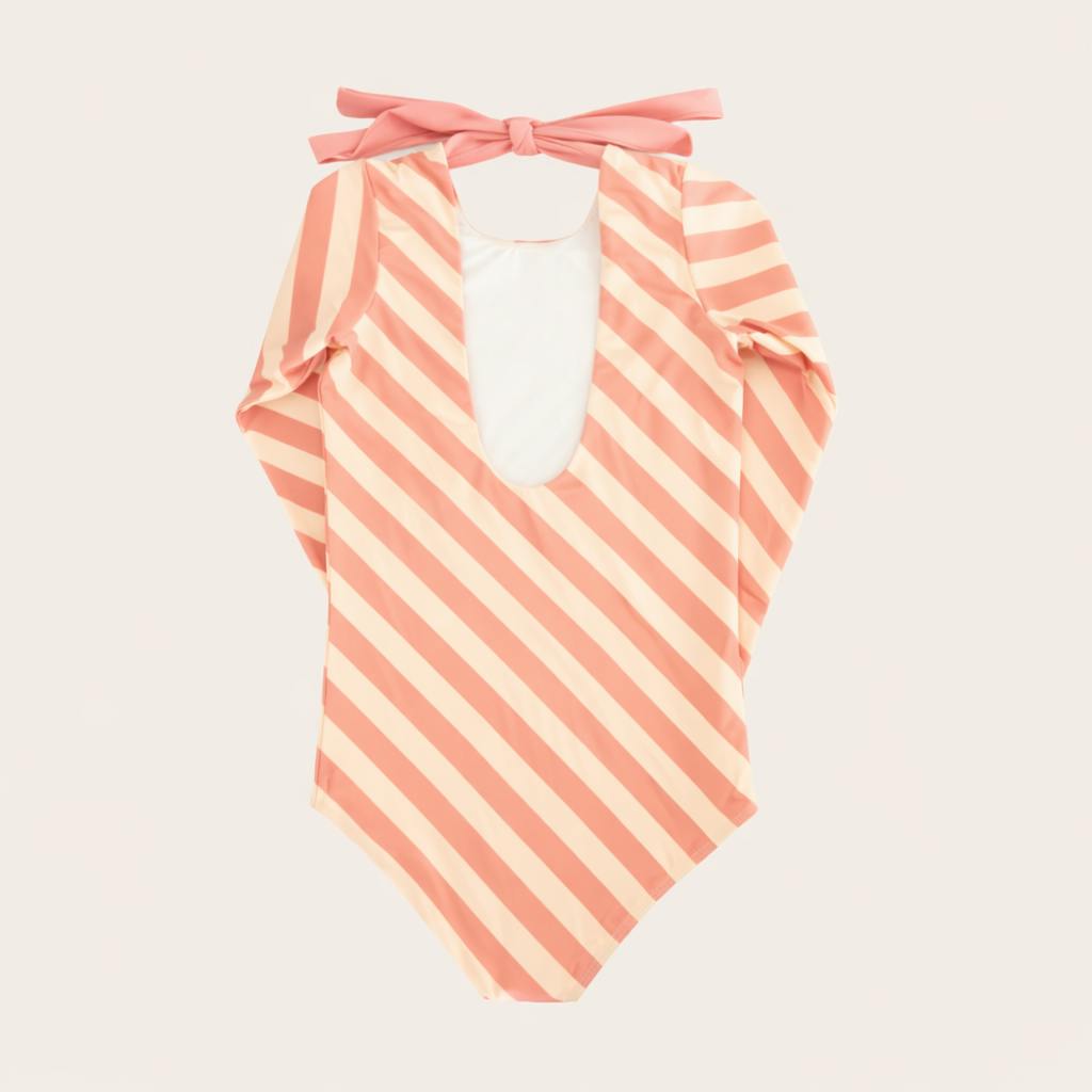 Soleil Stripe One Piece Long Sleeve