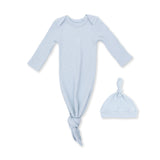 Solid Baby Blue - Knotted Gown and Knotted Hat