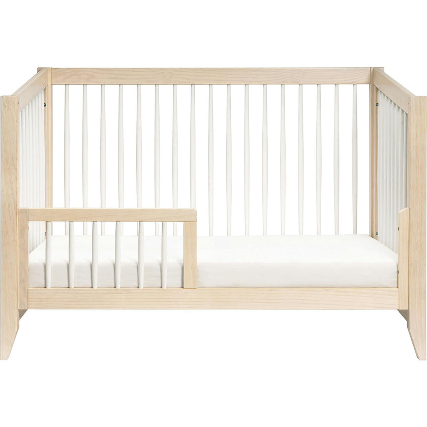 Sprout 4-in-1 Convertible Crib with Toddler Bed Conversion Kit in Washed Natural / White