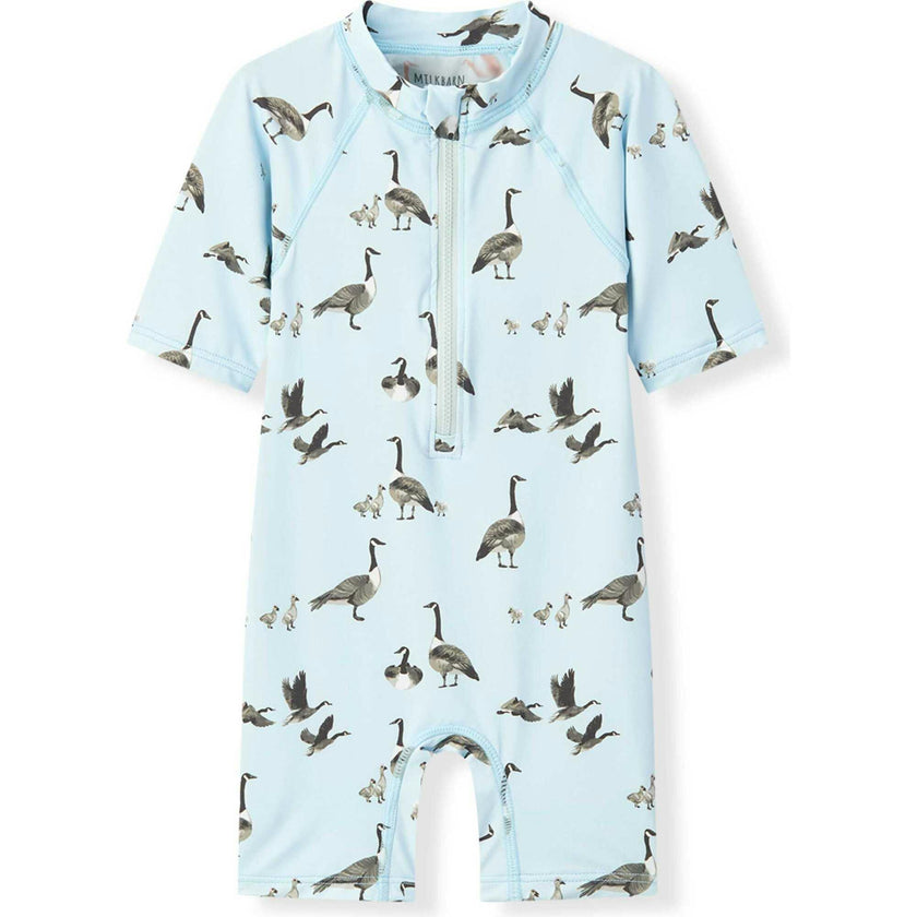 Goose Zipper Shortall Swimsuit