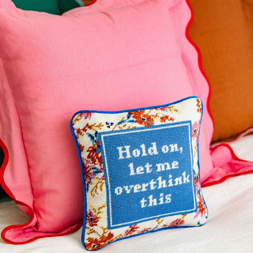 Overthink Needlepoint Pillow