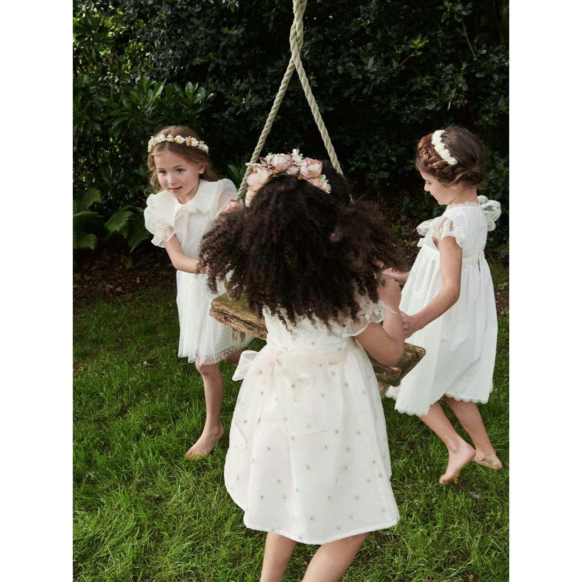 Ivory Tulipan Ceremony Girl Tulle Skirt