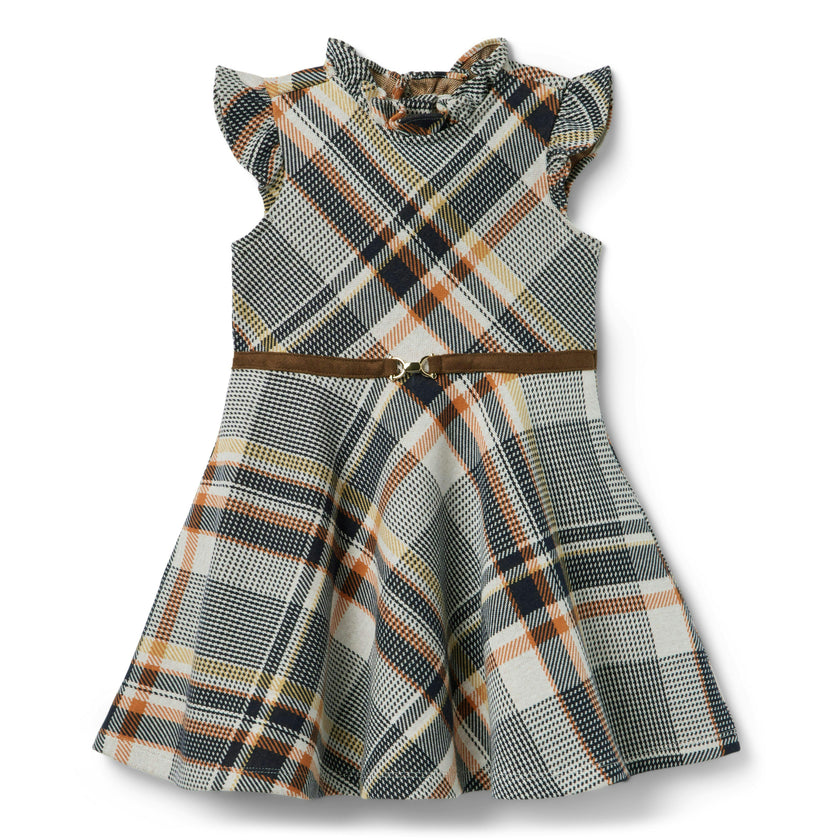 The Plaid Equestrian Dress, multicolor