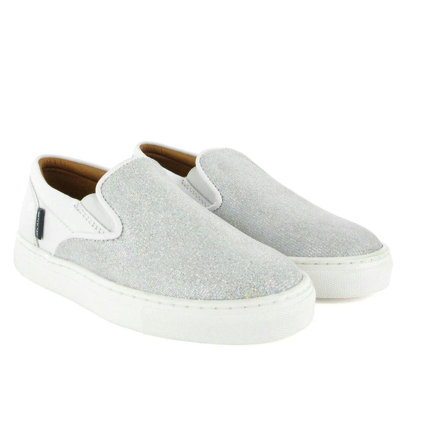 Slip On Sneaker, White Leather