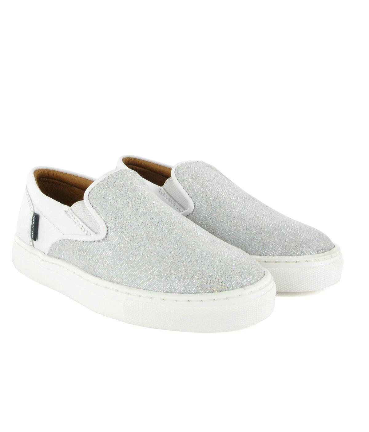 Slip On Sneaker, White Leather
