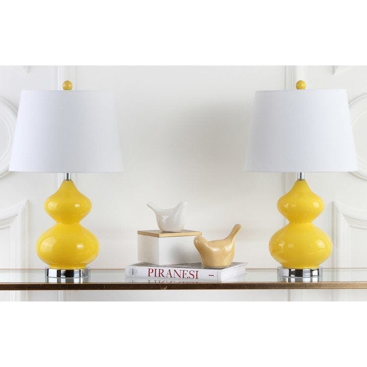 Set of 2 Eva Double Gourd Glass Lamps