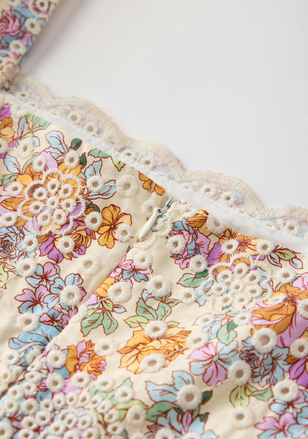 Posie Cotton Embroidered Romper