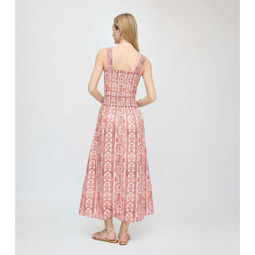 The Azalea Maxi Nap Dress - Coral Corsica Paisley