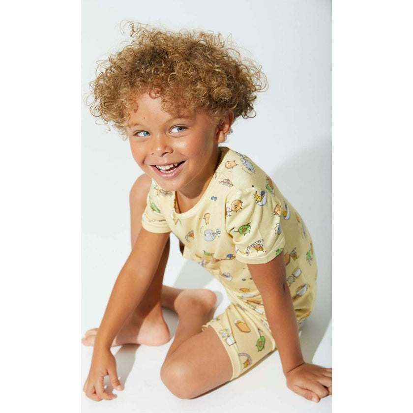 Love You Brunches Bamboo Kids Pajama Short Set