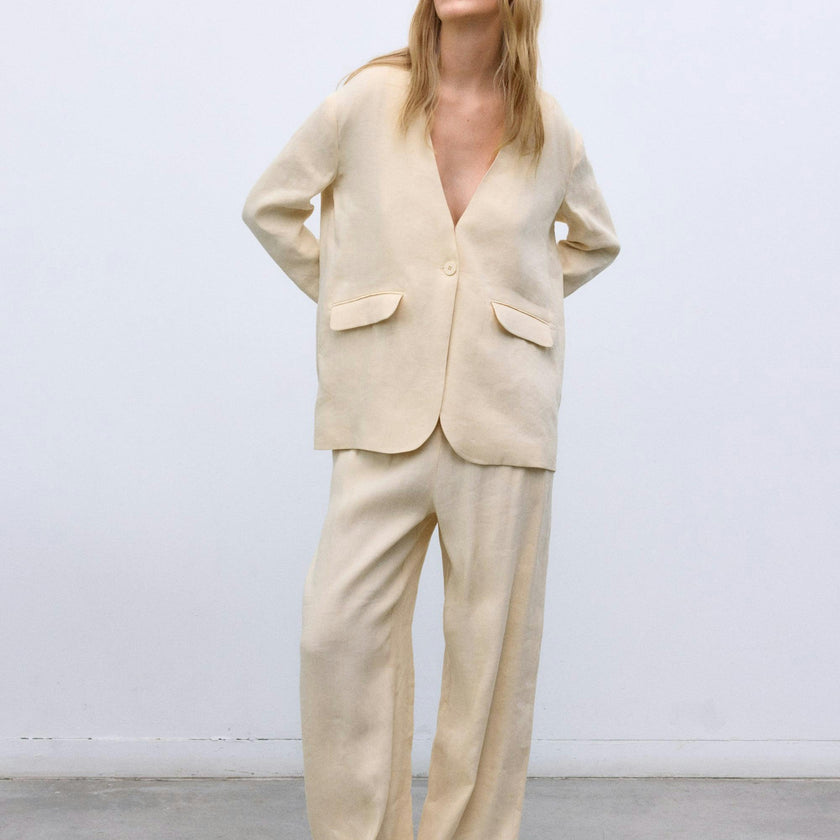 Luz Woman Pant Ecru