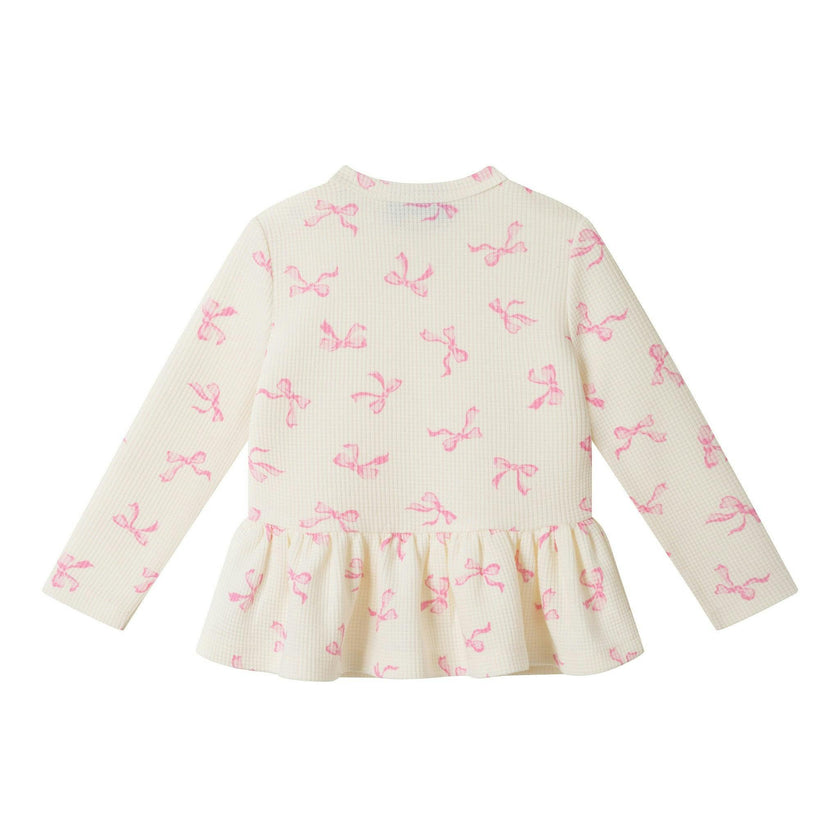 Infant Waffle Lounge Set | Pink Bow