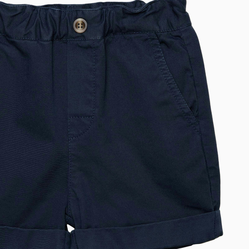 Baby Charlie Pull Up Shorts in Navy