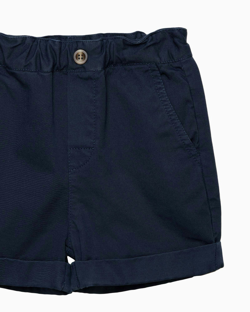 Baby Charlie Pull Up Shorts in Navy