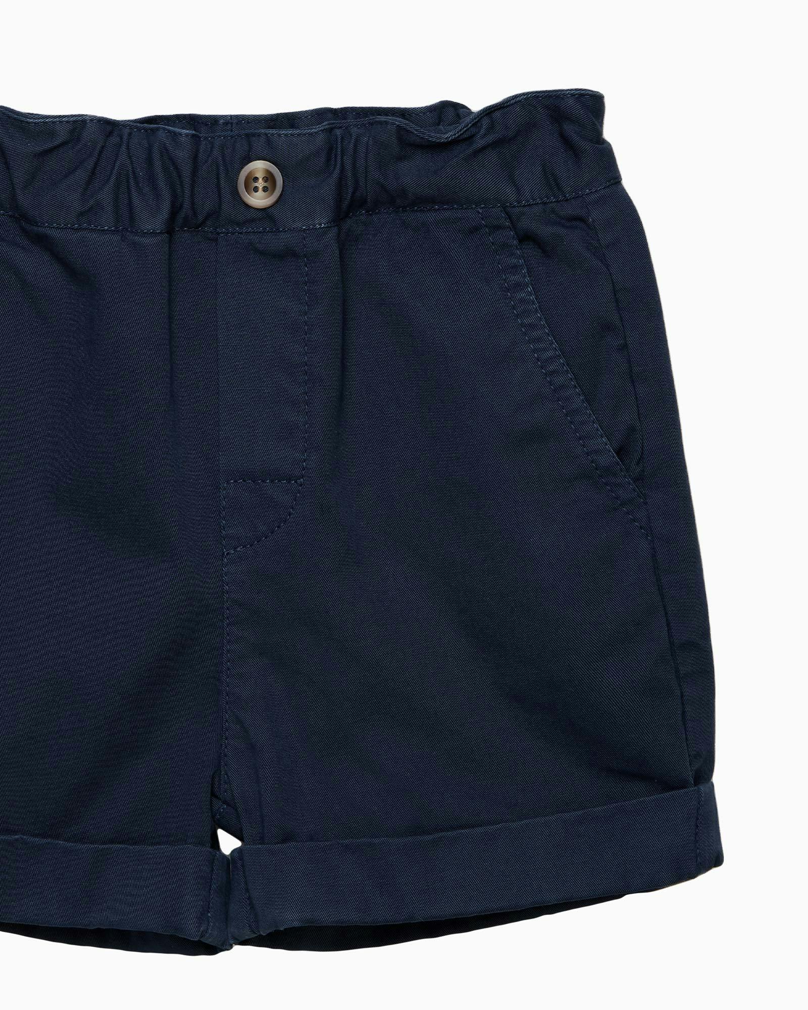 Baby Charlie Pull Up Shorts in Navy