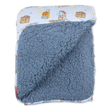 Vintage Suitcases Bamboo Sherpa Blanket