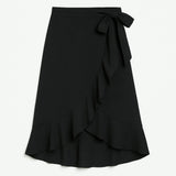 Girl's Wrap Skirt - Black