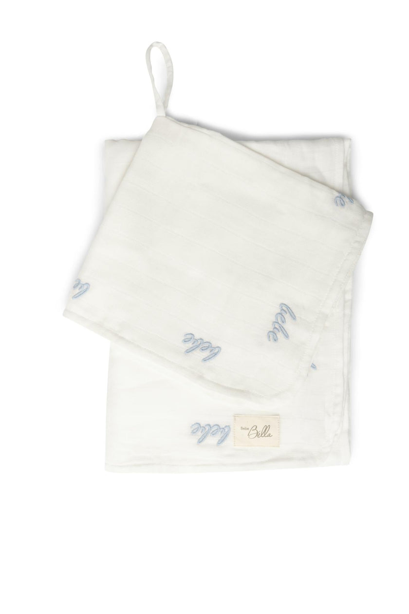 Lovey Embroidered Gauze Swaddle and Lovie Two Piece Set