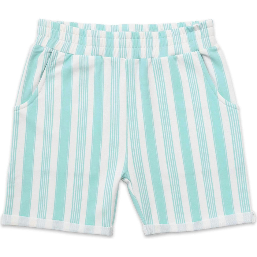 Blue Stripes Bamboo Terry Kids Daywear Shorts