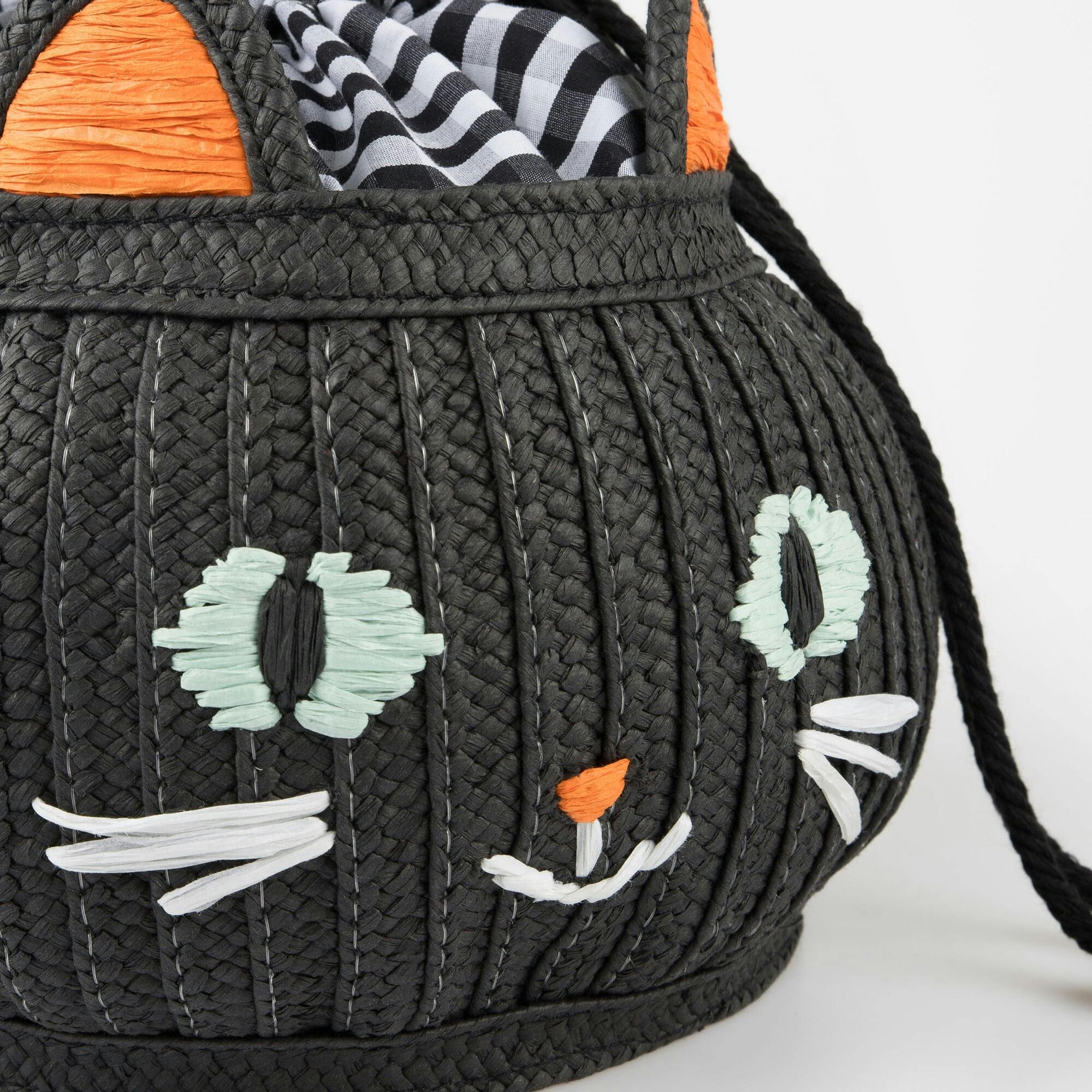 Trick Or Treat Cat Basket Bag