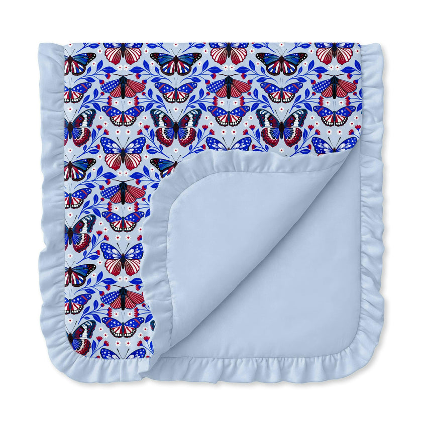 Liberty Wings Ruffle Blanket
