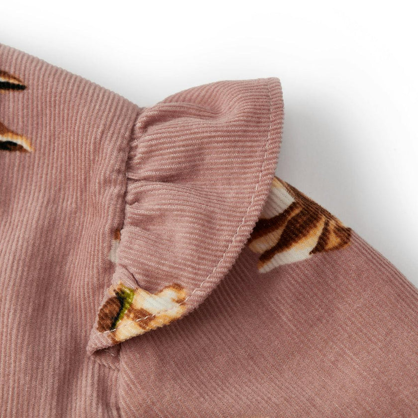 Mushroom Corduroy Long Sleeve Top