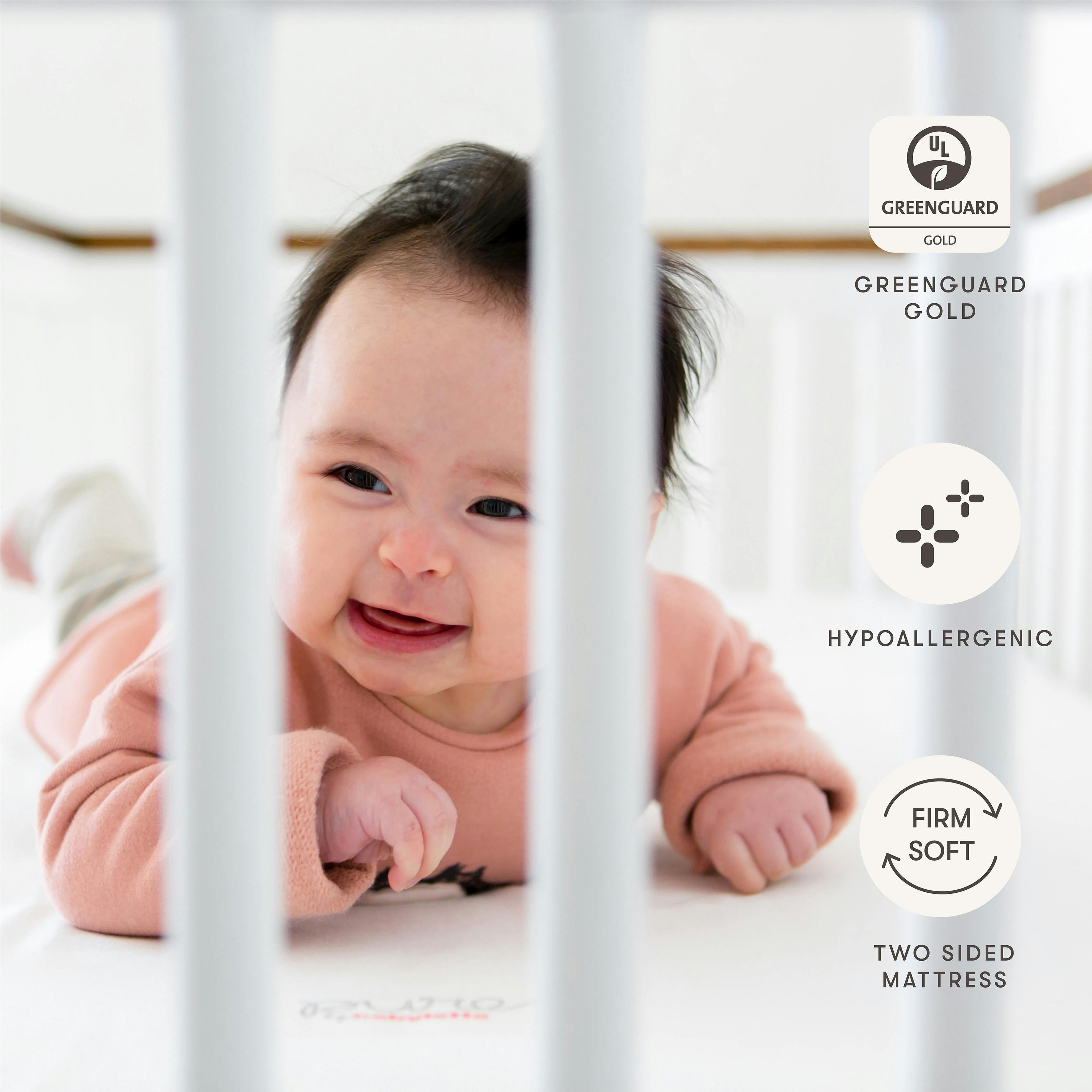 Pure Core Non-Toxic Crib Mattress | w/Dry Waterproof Cover