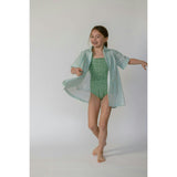 Girls Coverup in Stripe in Blue Jay