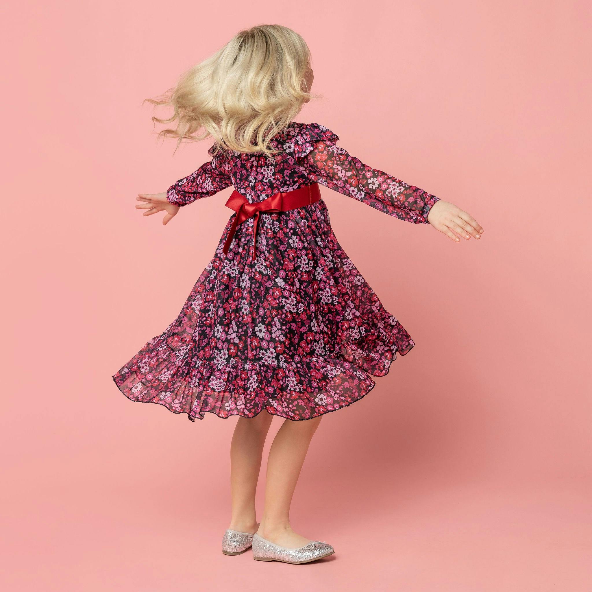Chloe Winter Floral Party Dress