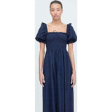 The Scarlett Nap Dress - Navy Sheer Plaid