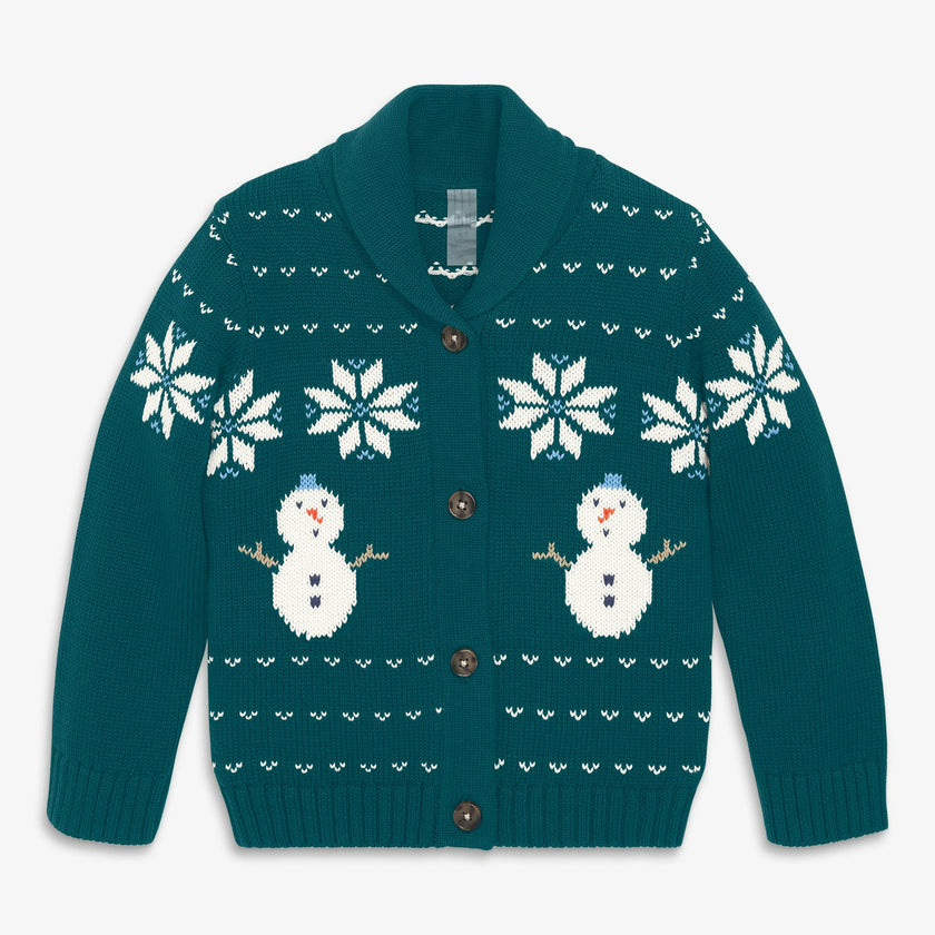 Kids shawl cardigan in frosty friends