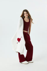 Lea White French Terry Oversized Hoodie - Ace
