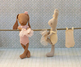 Bunny size 1, Chocolate brown - Ballet suit and skirt rose