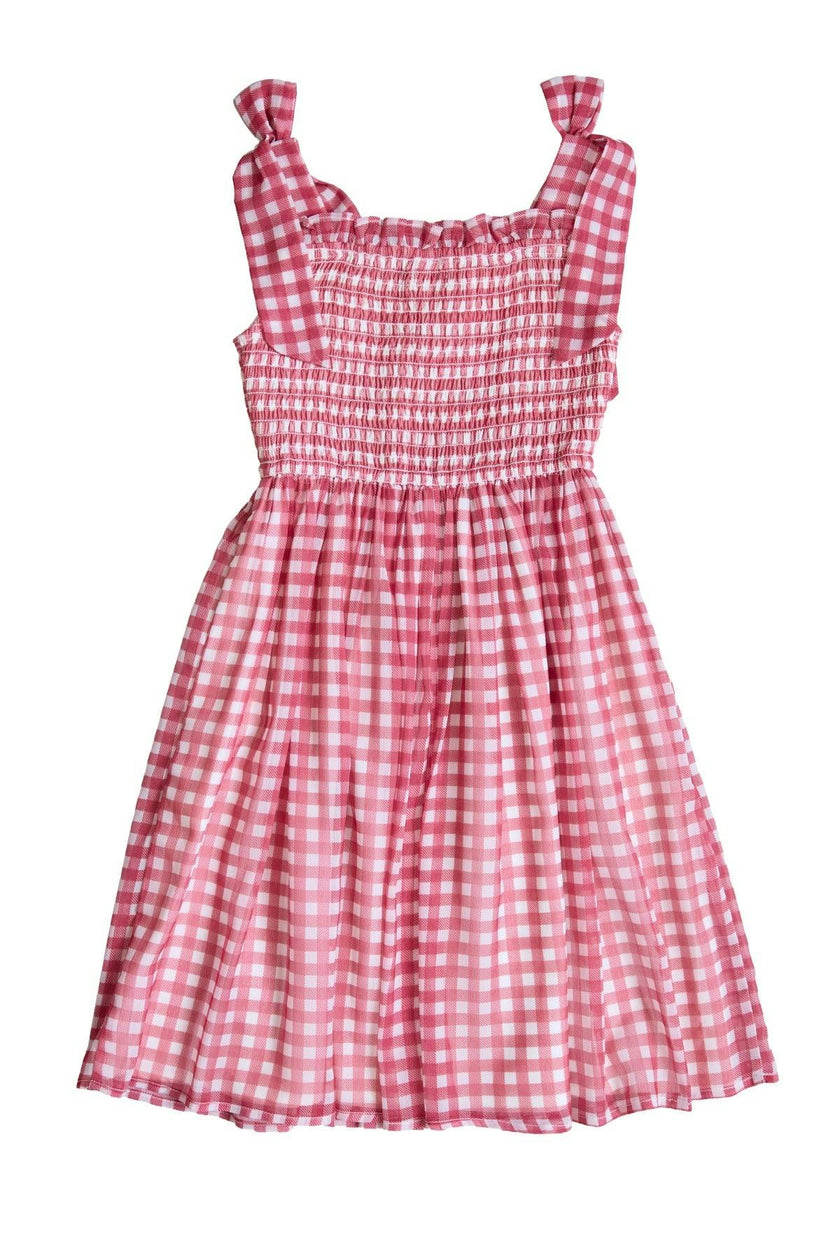Mini Rayna Dress in Red Gingham