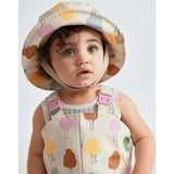 Tree Print Chin Strap Rain Bucket Hat