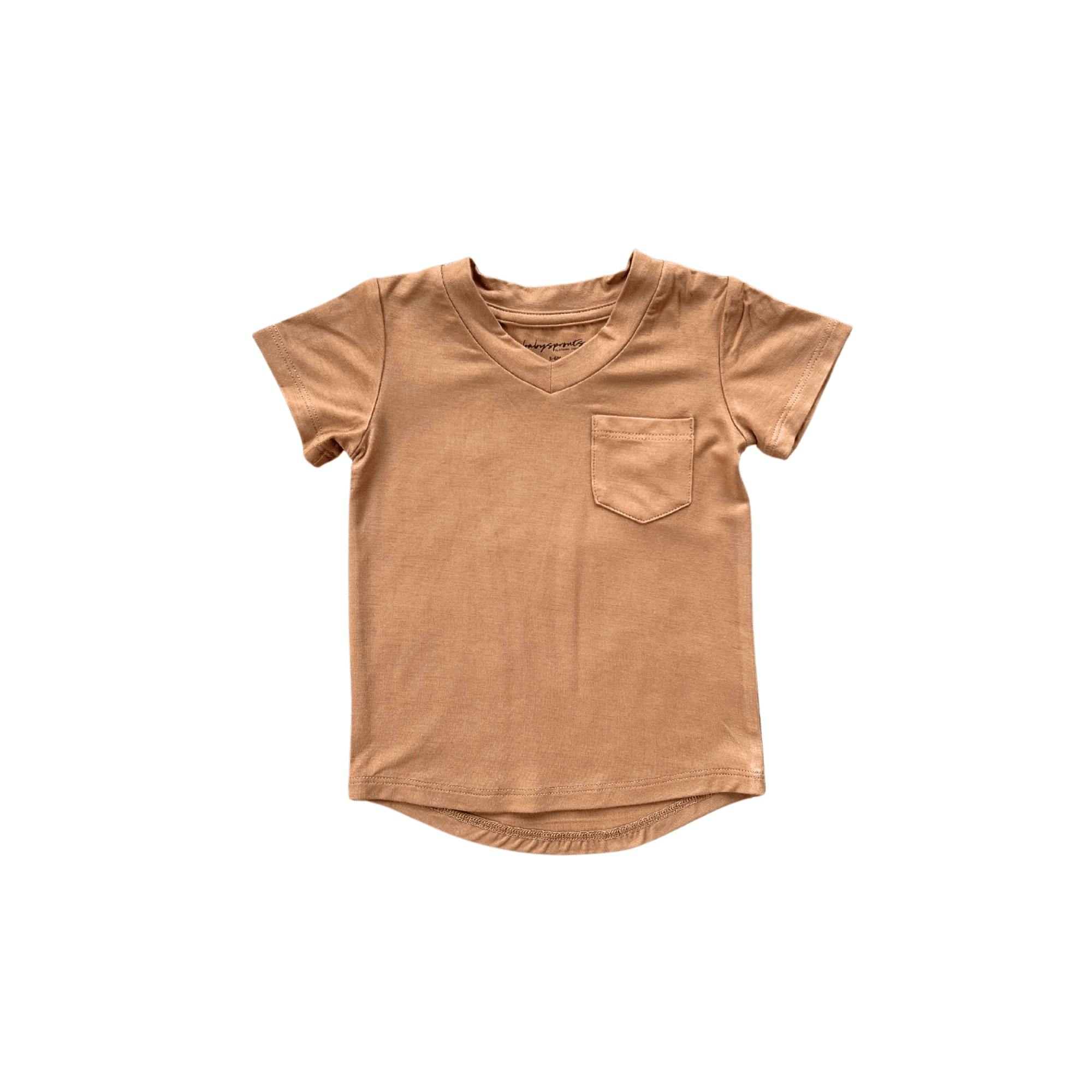V-Neck Pocket Tee Toffee