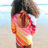 Sunset Beach Rainbow One Piece Long Sleeve