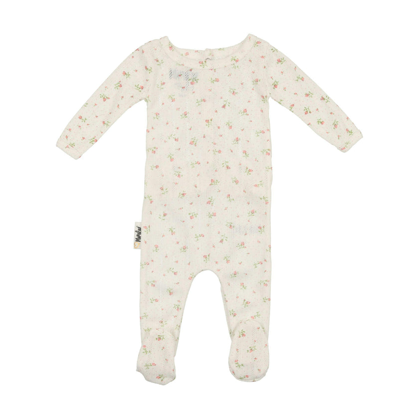 Eyelet Floral Footie