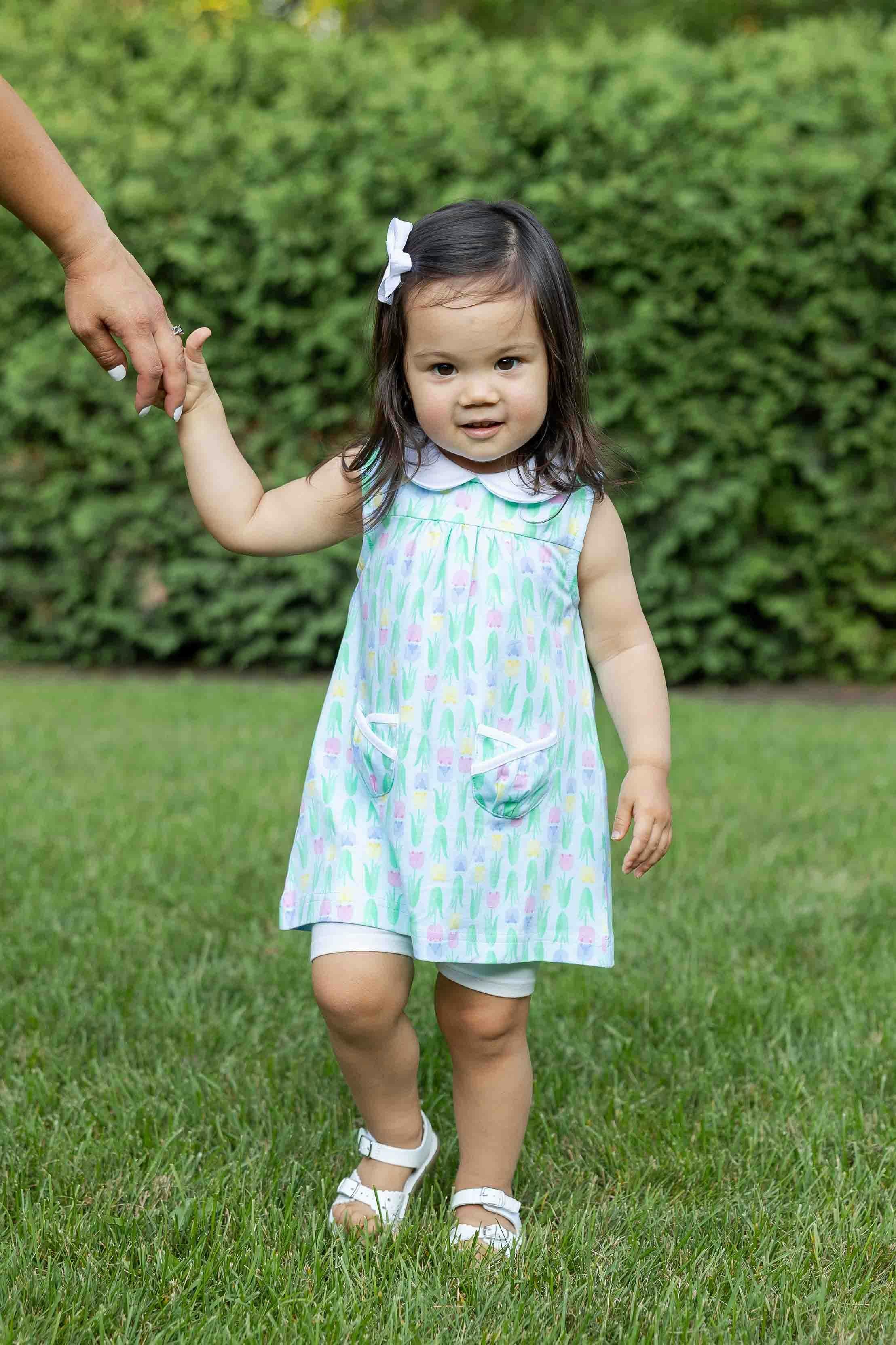 Printed Knit Tulip Pocket Dress