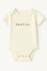 Bestie Clay Organic Cotton Baby Bodysuit Short Sleeve