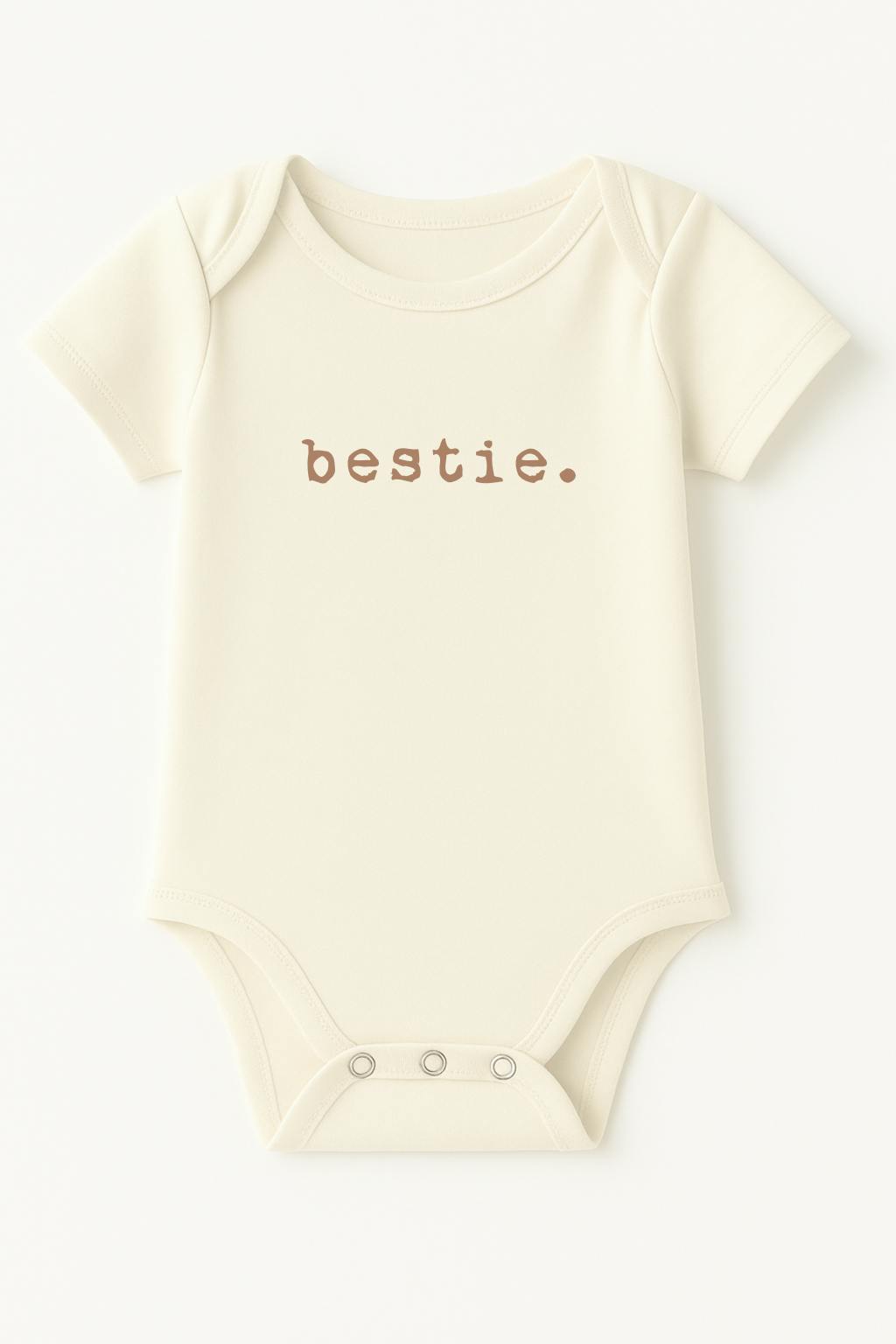 Bestie Clay Organic Cotton Baby Bodysuit Short Sleeve
