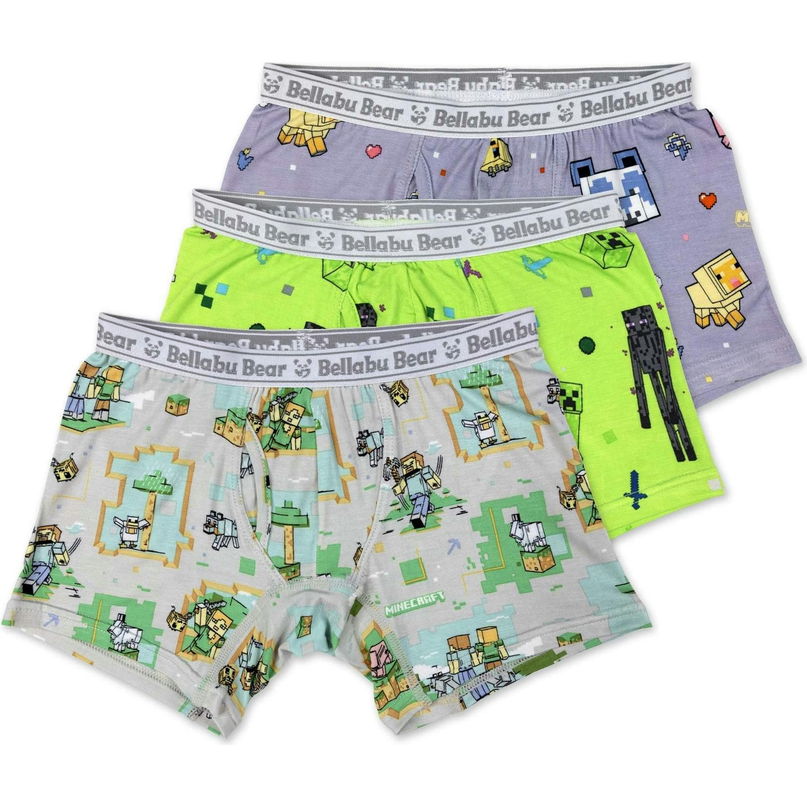 Minecraft Bamboo Boys' Boxer Brief Underwear 3-Pack