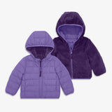 Baby reversible fleece puffer jacket
