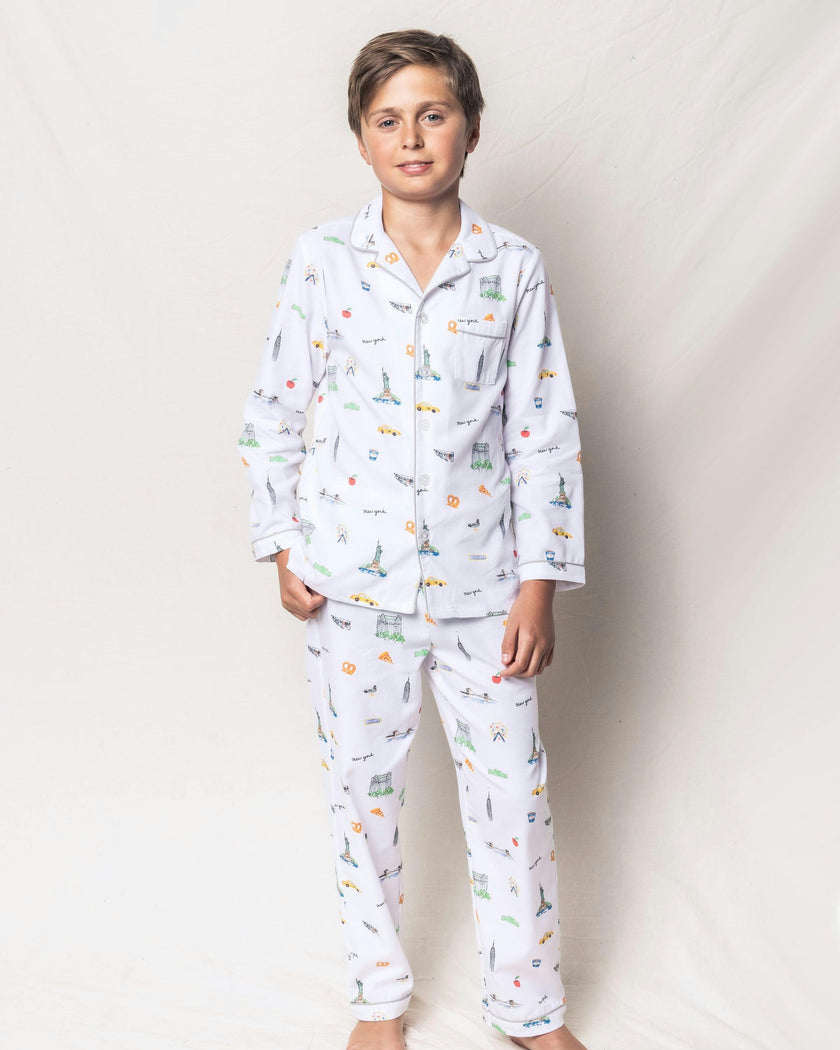 Kid's Twill Pajama Set in New York! New York!