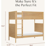 Bondi Convertible Bunk Bed in Honey
