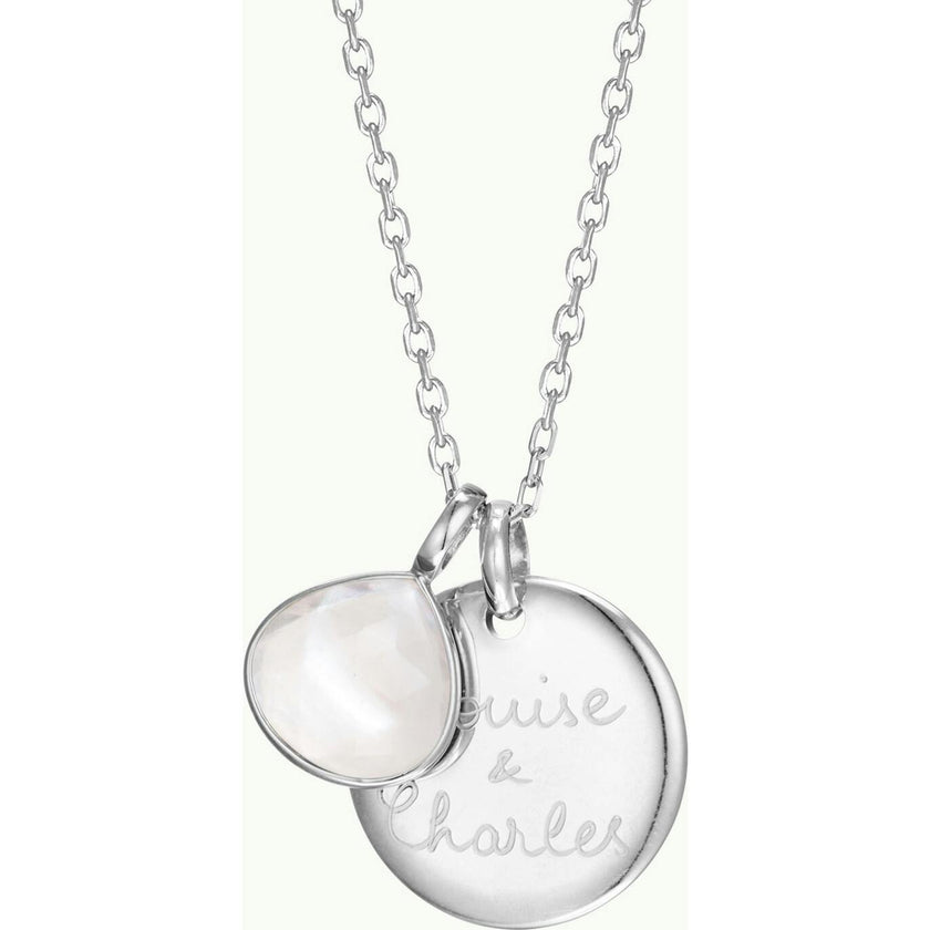 Personalized Gemstone Necklace, Sterling Silver