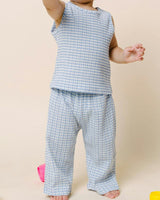 Jio Stripe Tank & Pull-on Set - Sky Blue